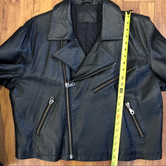 Genuine Italian Leather Moto Style Men's Jacket - Picture 5 of 12